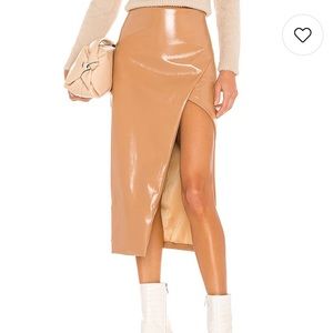 Kris Midi Skirt in Camel, NBD, Large, Excellent condition. Has some stretch